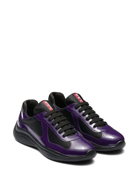 prada low-top logo sneakers|Prada leather low top sneaker.